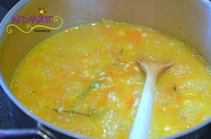 Orangen Risotto mit Rüebli kochen
