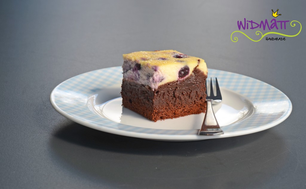 widmatt.ch Brownie Cheesecake mit Heidelbeeren 